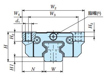 IKOMXG12C2R720T2SPS1直線導軌尺寸圖