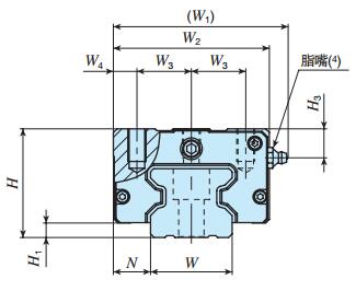 IKOMXSG45C2R1260T1H直線導(dǎo)軌尺寸圖